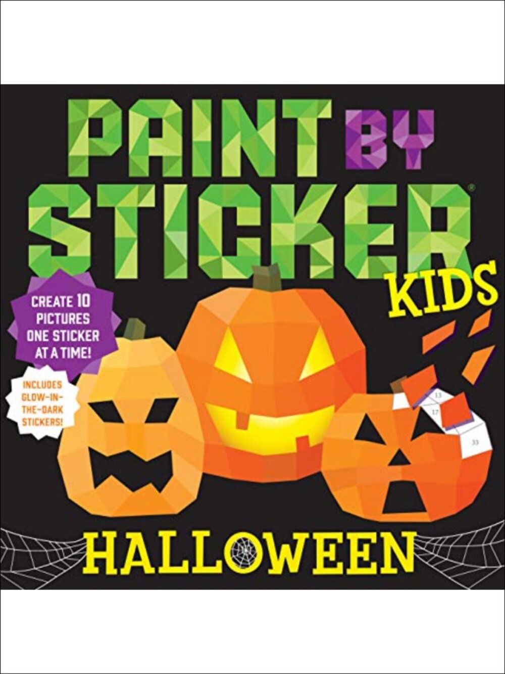 Paint by Sticker Kids Halloween Activity Book Glow-in-the-Dark Stickers